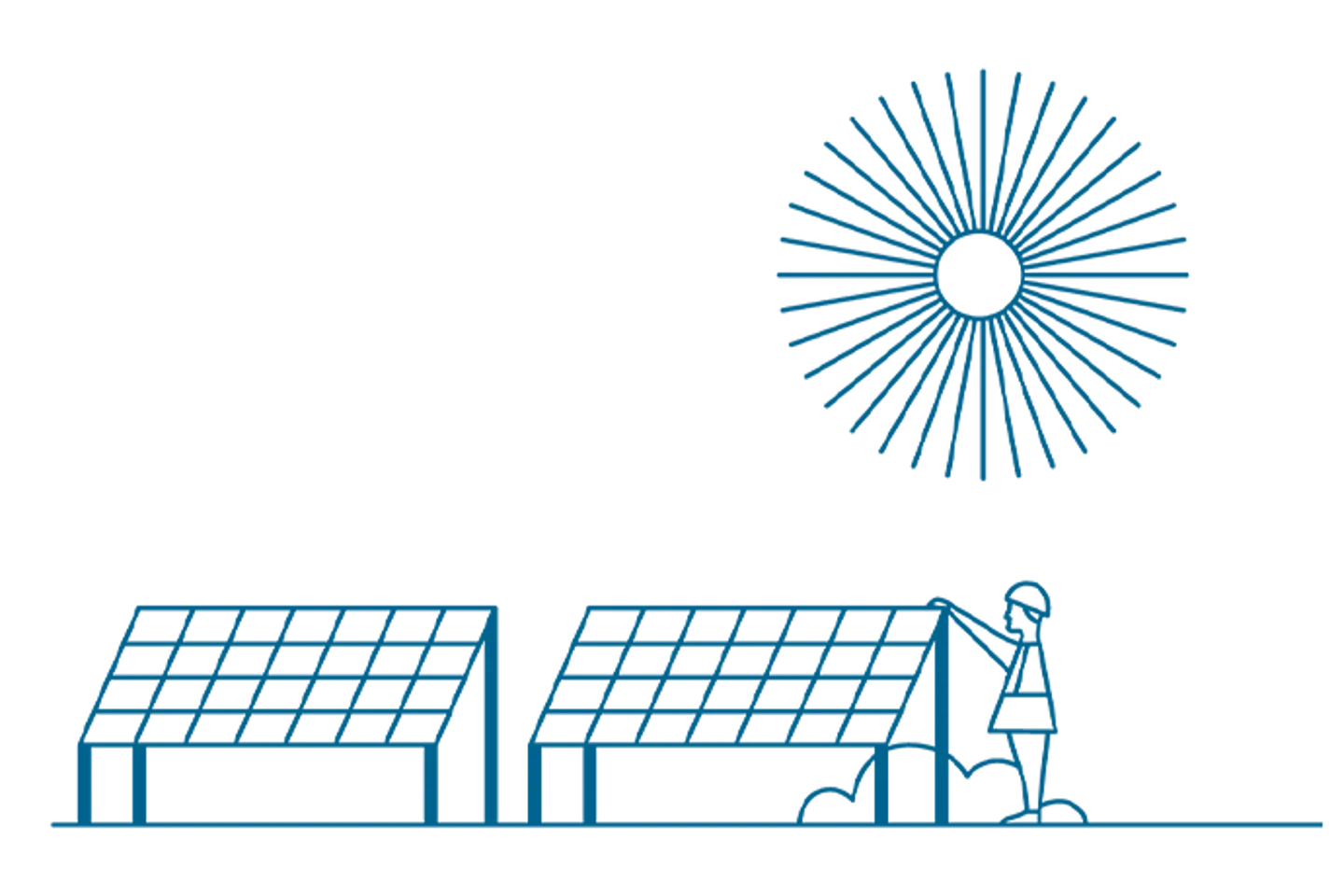 Solceller/Solar cells illustration