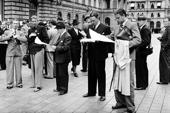 Bild på människor 1945